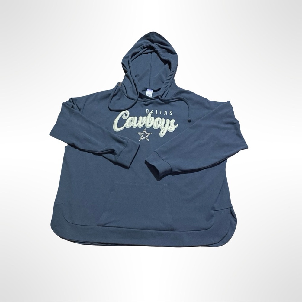 NFL Dallas Cowboys Football Blue Pullover Hoodie‎ Sweatshirt Women’s Xl